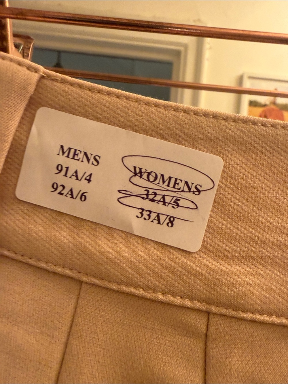 Women’s Beige Straight-Leg Dress Pants - Picture 15 of 16